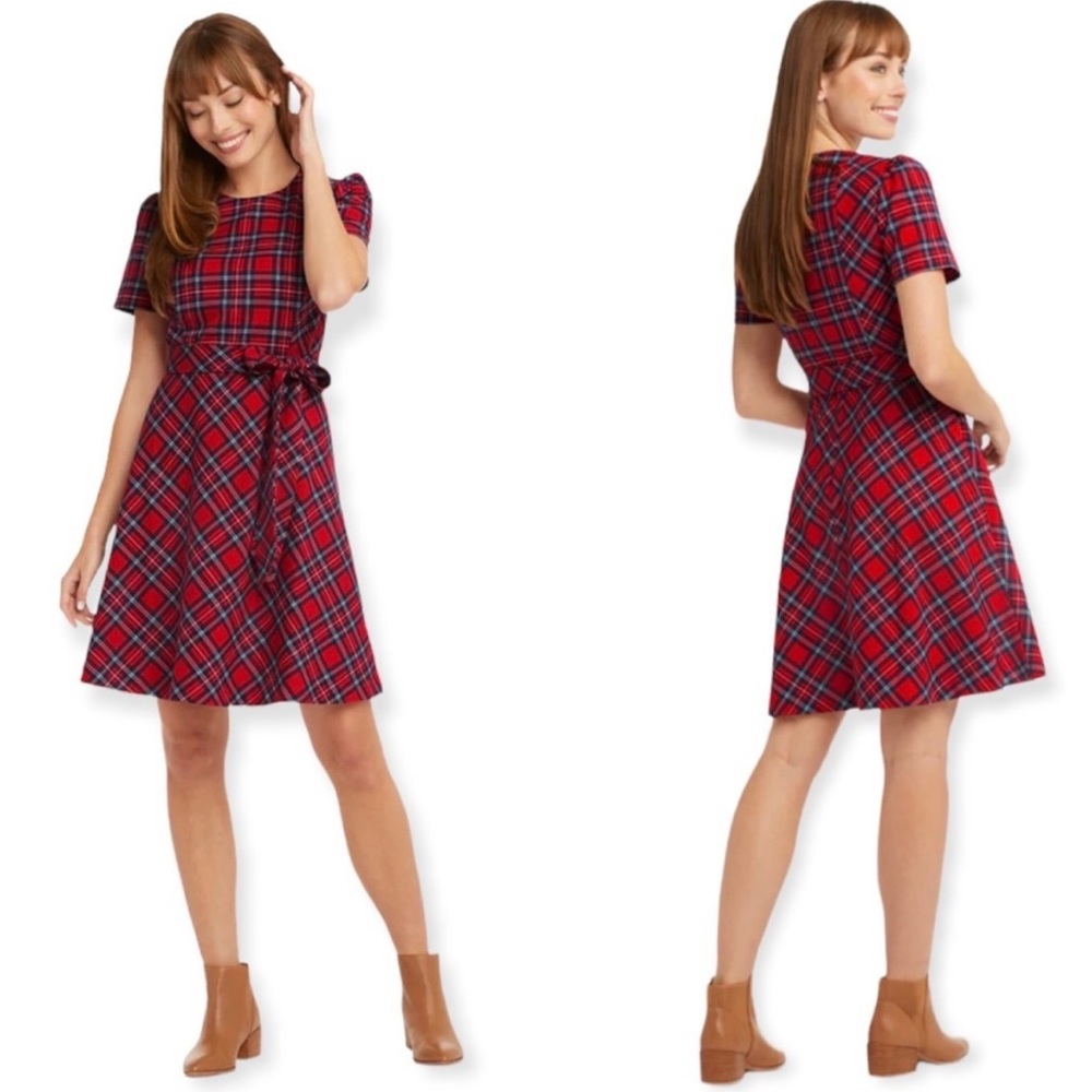 Draper James Short Sleeve Bow Waist Love Circle Dress - 6 - Picture 2 of 3